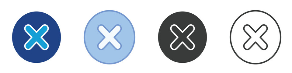 Cancel Icons Collection – Multiple Vector Styles Icons