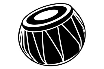 tabla  silhouette vector illustration