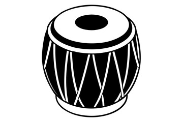 tabla  silhouette vector illustration