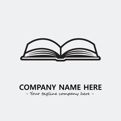 Book illustration black and white for logo company vector image
