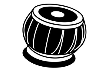 tabla  silhouette vector illustration