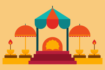 taj mahal vector illustration