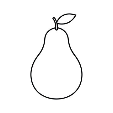 recommend clip art: pear fruit line art vector illustration