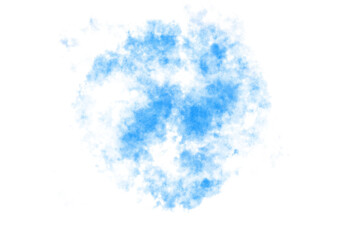 abstract blue watercolor sky background,, Isolated on transparent background, PNG	