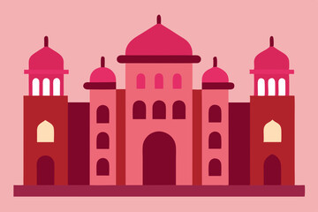 Obraz premium taj mahal vector