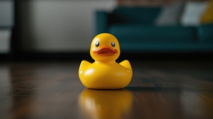 A rubber duck that follows you everywhere but refuses to explain itself