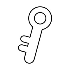 key icon, simple flat style, illustration, logo sign symbol pictogram template, for ui or ux isolated on white for mobile app, editable