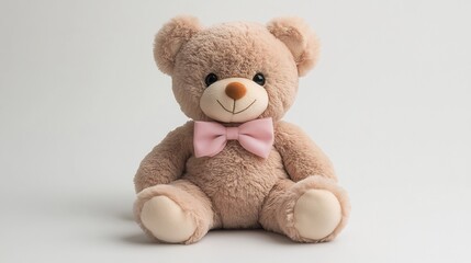Obraz premium Cute Teddy Bear with Bow Tie Studio Shot.