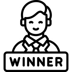 Obraz premium candidate winner icon