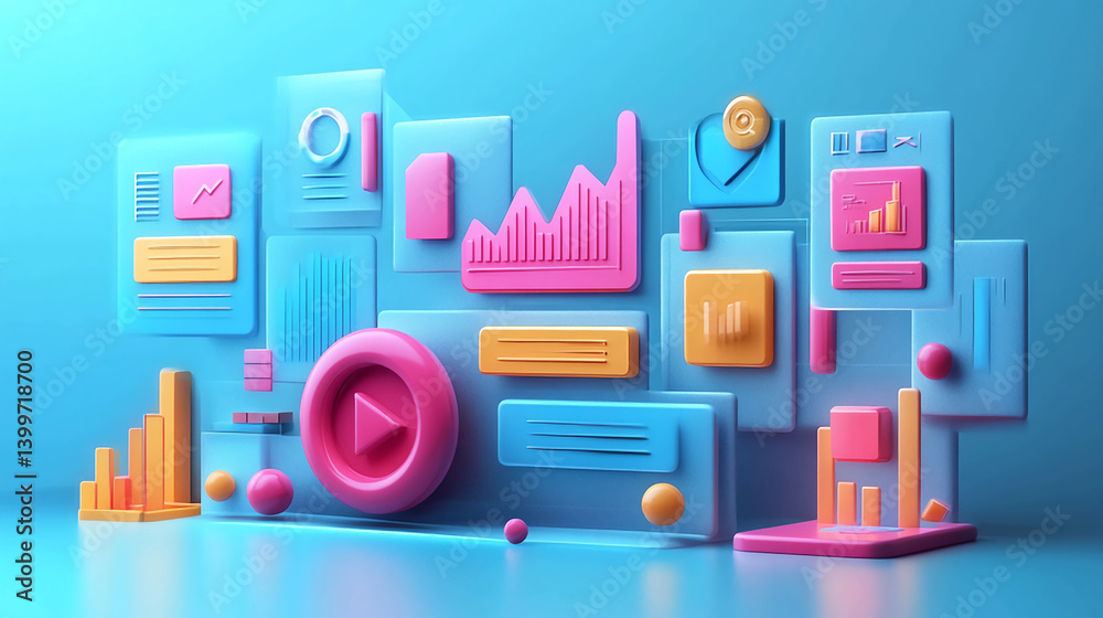 Poster data visualization dashboard analytics charts and graphs business intelligence user interface ux des