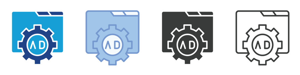 Ads Configuration Icons Collection – Multiple Vector Styles Icons