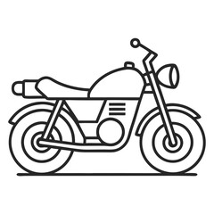 Fototapeta premium Motorcycle Outline Coloring Book Page Line Art
