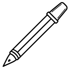 Pen Outline Coloring Book Page Line Art Drawing