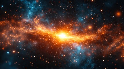 Cosmic Nebula Explosion in Deep Space