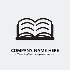 Book illustration black and white for logo company vector image
