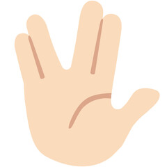 Vulcan salute light skin
