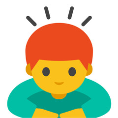 Bowing person - red hair
