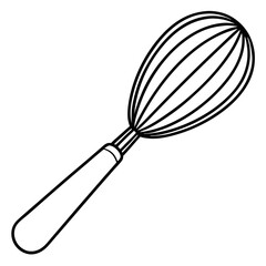 Kitchen Whirl: Whisk Outline Coloring Page