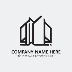 Book illustration black and white for logo company vector image
