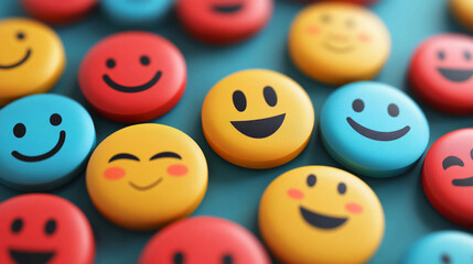 Colorful emoji background happy faces cheerful expressions social media icons positive vibes smiley faces fun