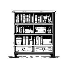 bookshelf with books