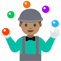 Juggler Emoji (Dark Skin Tone, Male)
