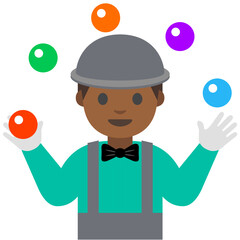 Juggler Emoji (Medium-Dark Skin Tone, Male)
