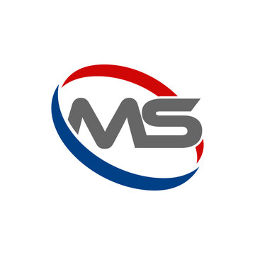 MS Letter Monogram and Minimalist Vector Logo