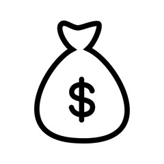 Money Bag icon vector image. Suitable for mobile apps, web apps and print media.