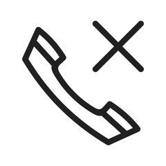 No Calls icon vector image. Suitable for mobile apps, web apps and print media.