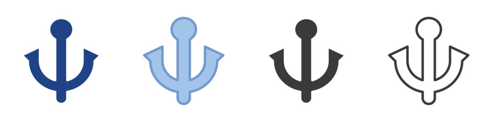 Anchor Icons Collection – Multiple Vector Styles Icons