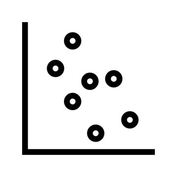 Scatter Plot I icon vector image. Suitable for mobile apps, web apps and print media.