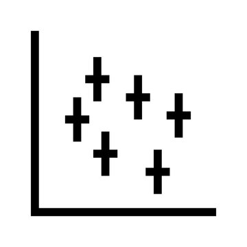Scatter Plot II icon vector image. Suitable for mobile apps, web apps and print media.