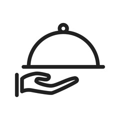 Serve Dinner icon vector image. Suitable for mobile apps, web apps and print media.