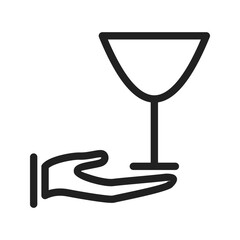 Serve Wine icon vector image. Suitable for mobile apps, web apps and print media.