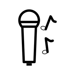 Singing on Mic icon vector image. Suitable for mobile apps, web apps and print media.
