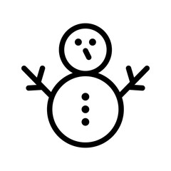 Snowman icon vector image. Suitable for mobile apps, web apps and print media.