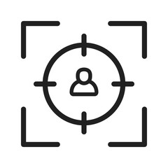 Targeted icon vector image. Suitable for mobile apps, web apps and print media.