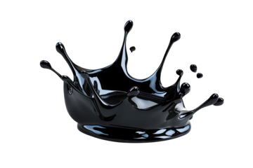 black liquid splash capturing the moment of impact and showcasing the fluid dynamics involved it highlights the beauty of motion in a simple yet elegant form