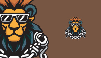 Fierce Lion Mascot Logo - Majestic Vector Design