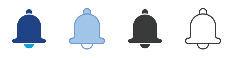 Bell Icons Collection – Multiple Vector Styles Icons