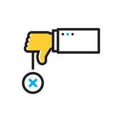 Multi color icon for negative