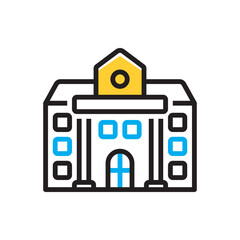 Multi color icon for university