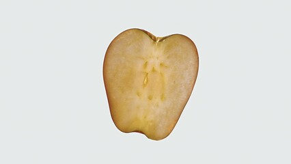 Sliced Half of an Apple Showing Inner Structure