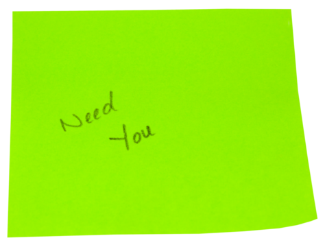 Hand written Need you
