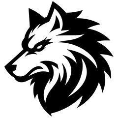 Wolf head logo silhouette