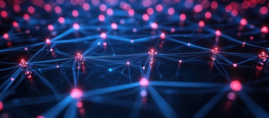 Global network connection, data flow, digital background (1)