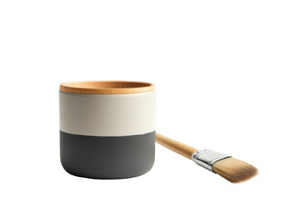 Isolated Paint Can and Brush