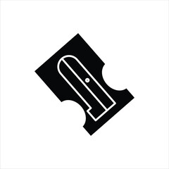 Pencil Sharpener Icon - Stationery Silhouette