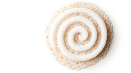 coarse salt swirl clipart, seasoning design element, modern lines, isolated on white background